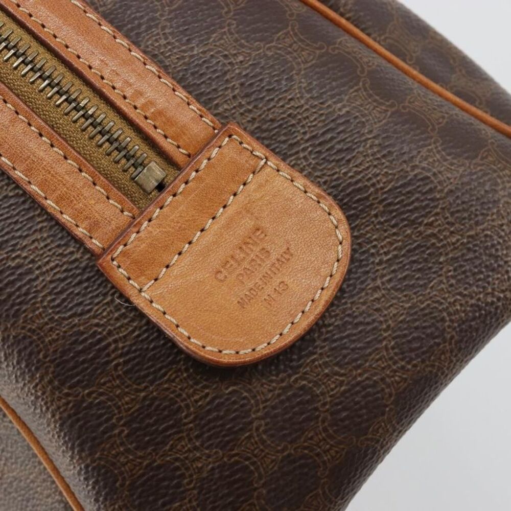 Celine Vintage Triomphe Handbag Canvas Brown Canvas Handbag - Picture 6 of 16